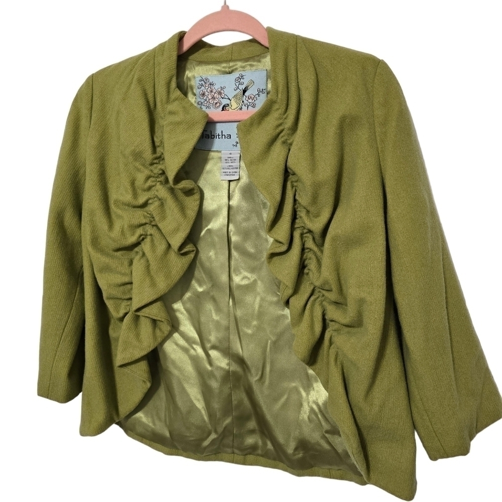 Anthropologie Tabitha ruffle blazer jacket